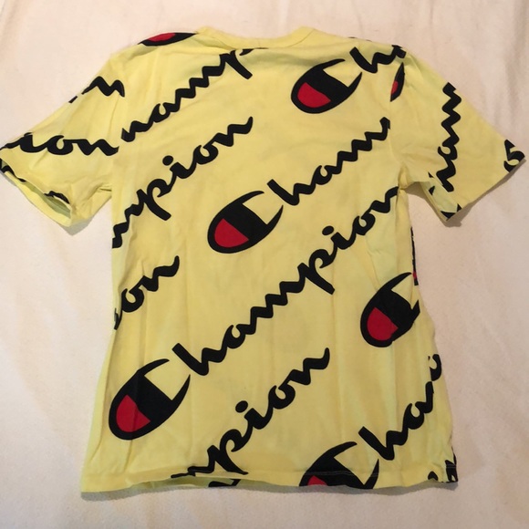 Champion Repeating Logo Streetwear Short Sleeve T-Shirt Size MEDIUM - Picture 4 of 6